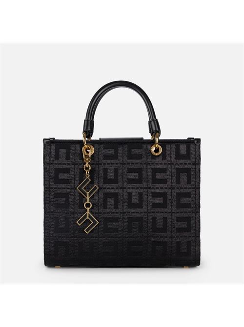 Shopper in tessuto jacquard con charms ELISABETTA FRANCHI | BS59A47E247E2110